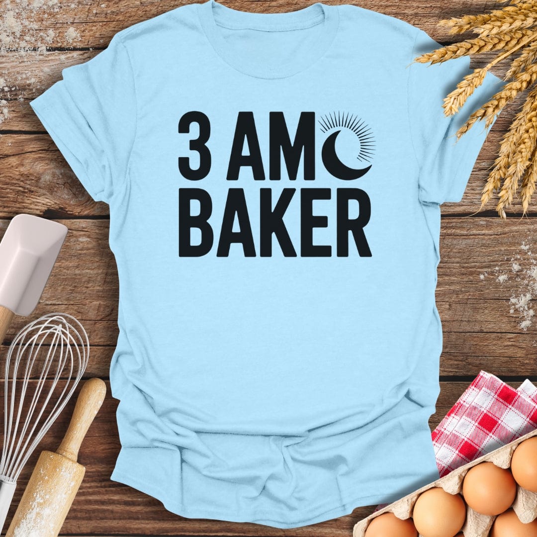 3 AM Baker T-Shirt Light Blue / S Baking Threads