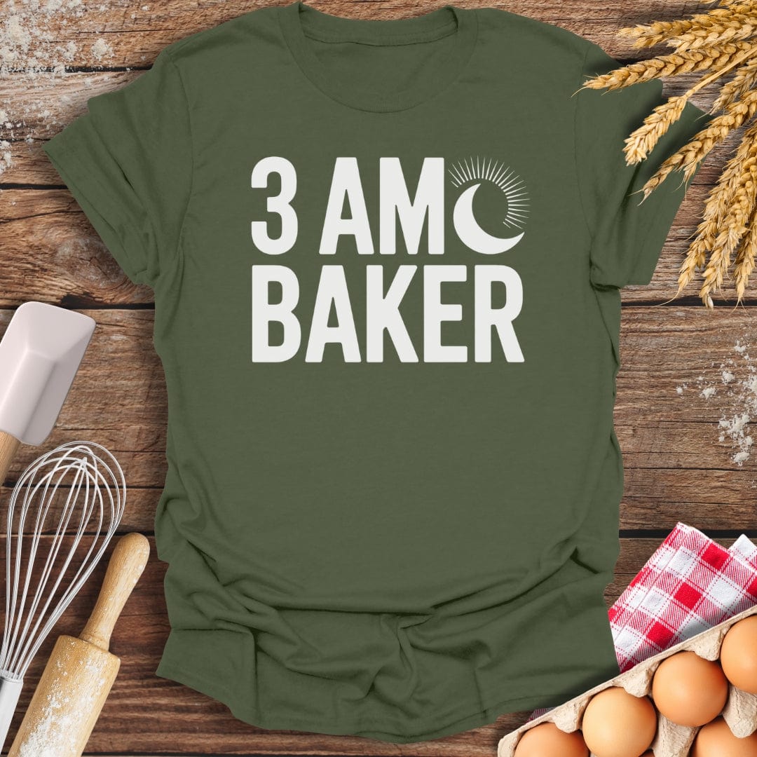 3 AM Baker T-Shirt Military Green / S Baking Threads