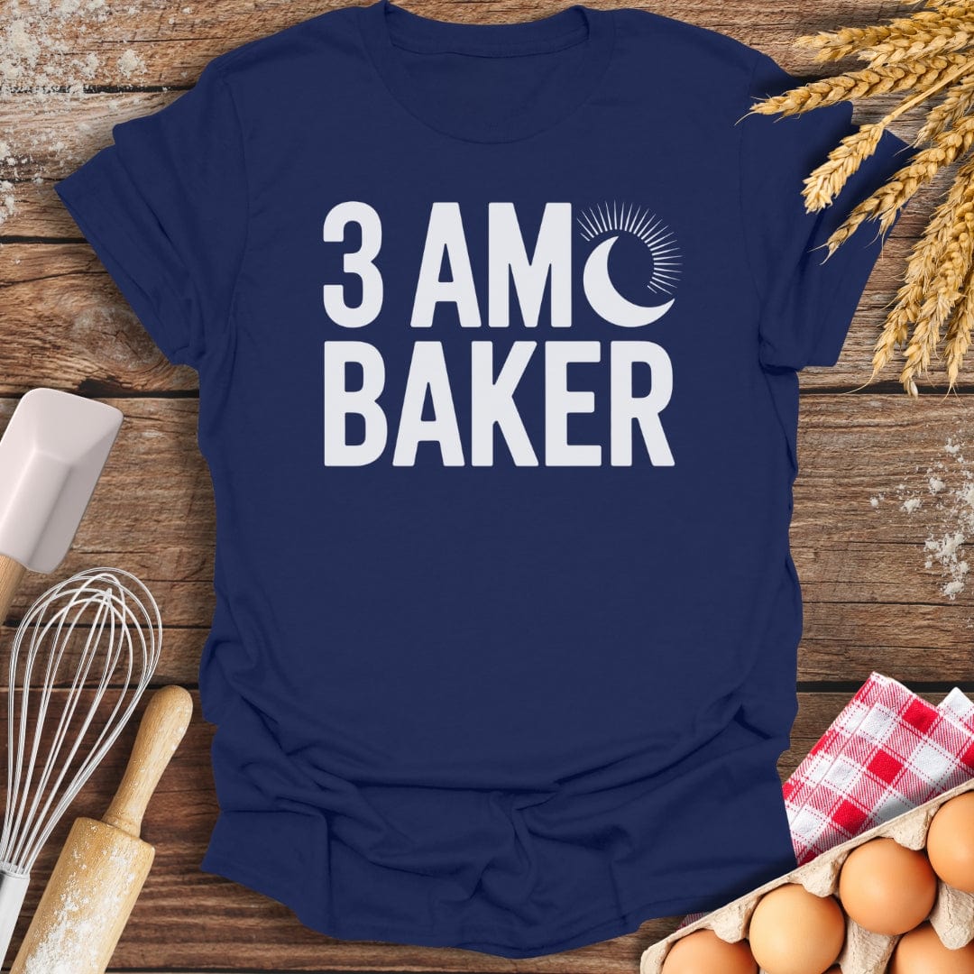 3 AM Baker T-Shirt Navy / S Baking Threads