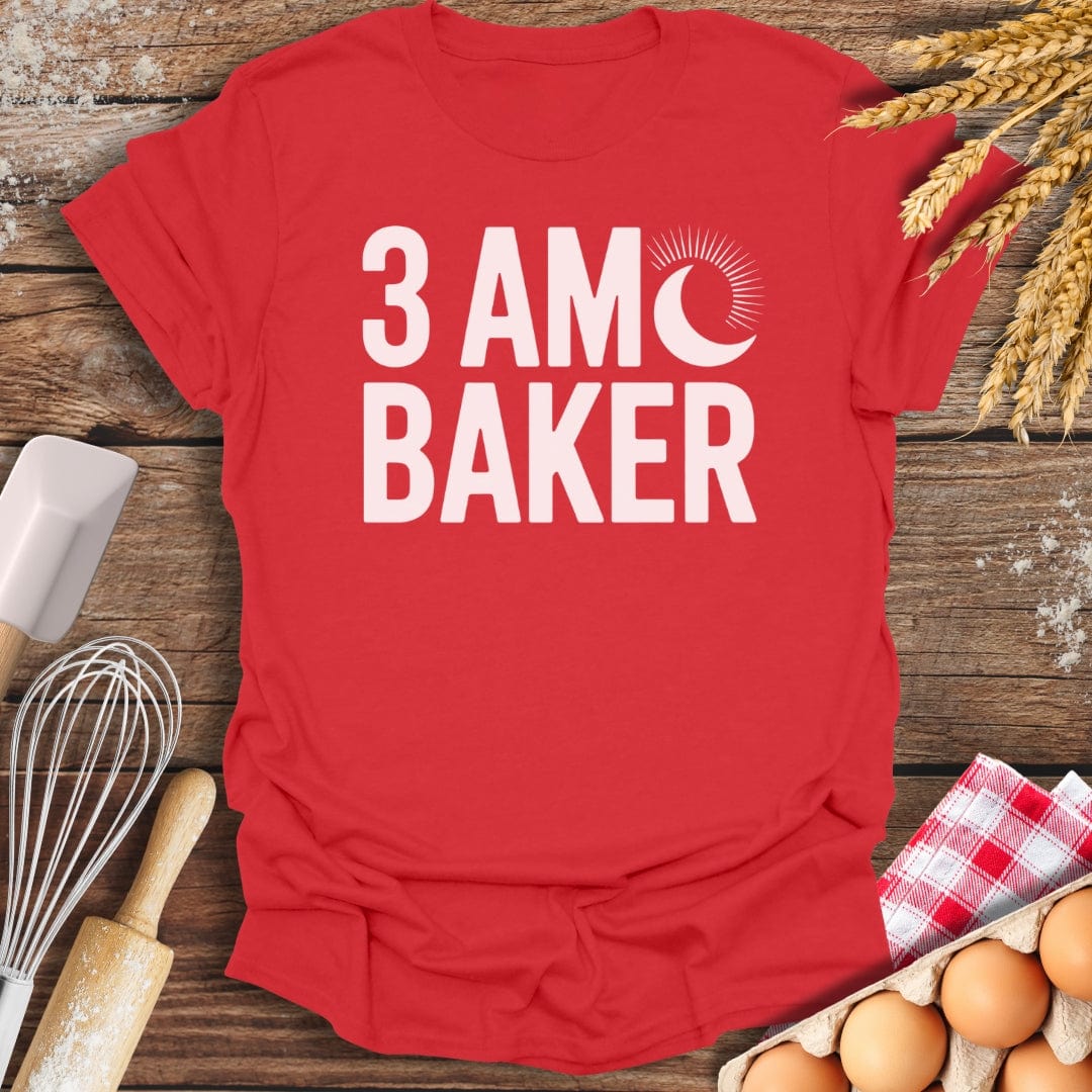 3 AM Baker T-Shirt Red / S Baking Threads