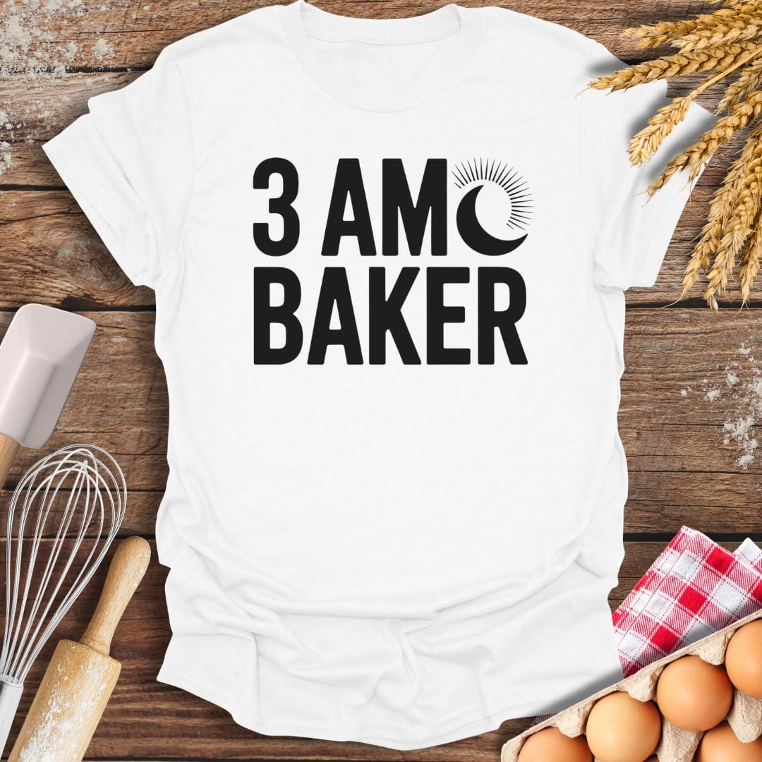 3 AM Baker T-Shirt White / S Baking Threads