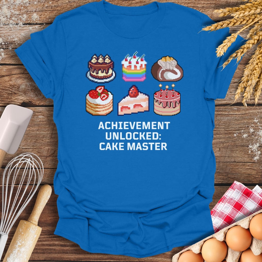 Achievement Unlocked: Cake Master T-Shirt Royal / S Baking Threads