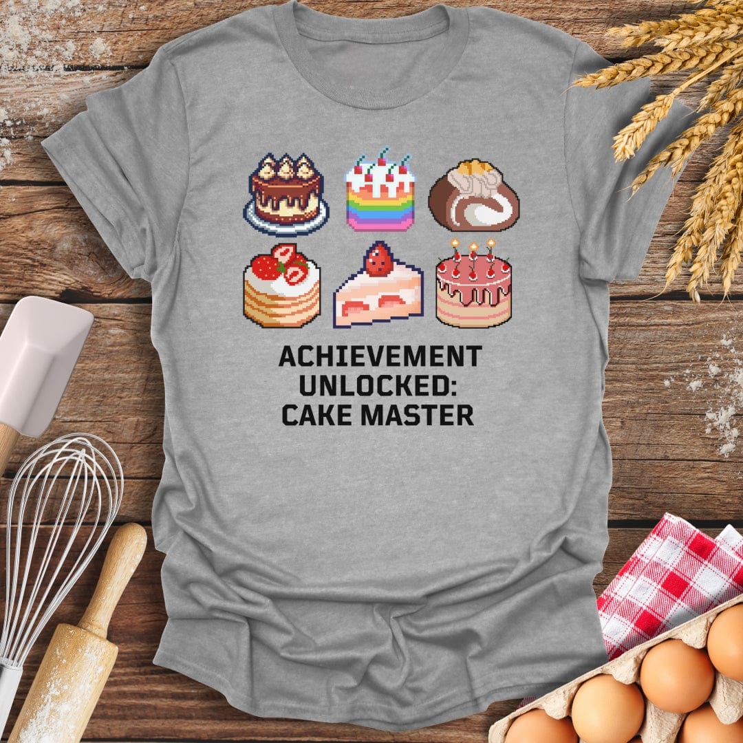 Achievement Unlocked: Cake Master T-Shirt Sport Grey / S Baking Threads