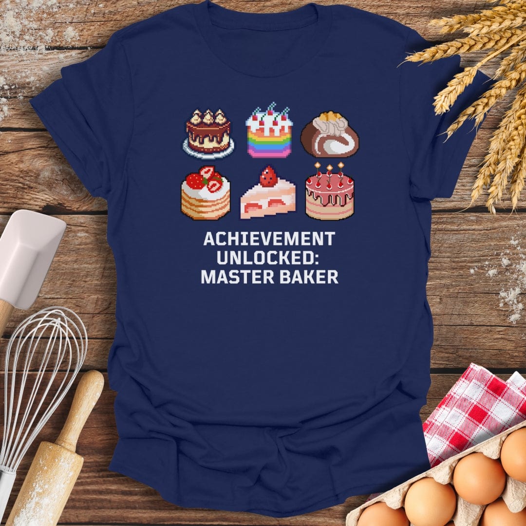 Achievement Unlocked: Master Baker T-Shirt Navy / S Baking Threads