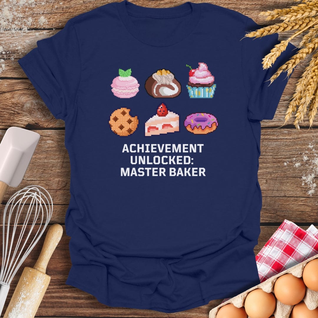 Achievement Unlocked: Master Baker T-Shirt Navy / S Baking Threads