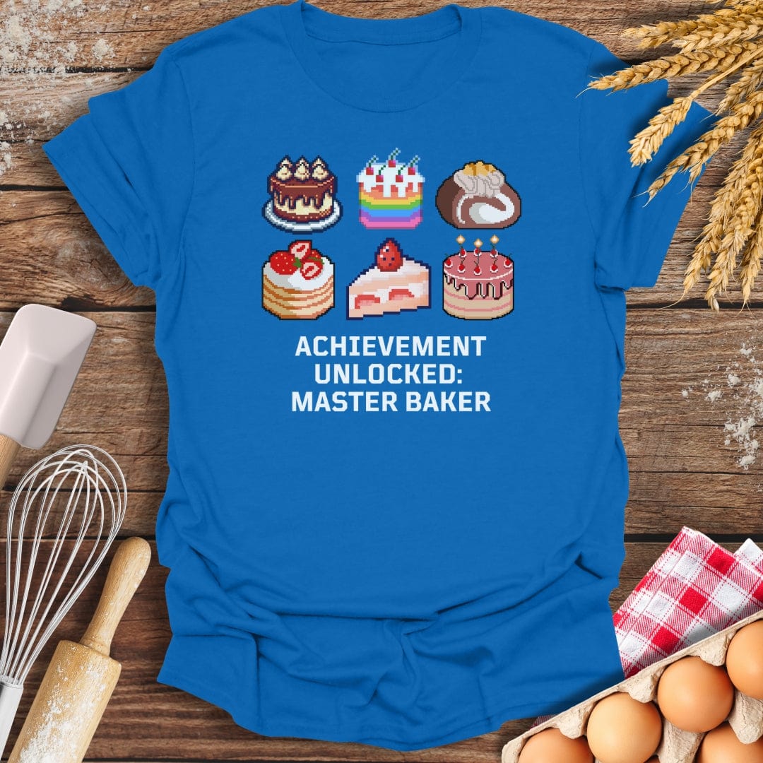 Achievement Unlocked: Master Baker T-Shirt Royal / S Baking Threads