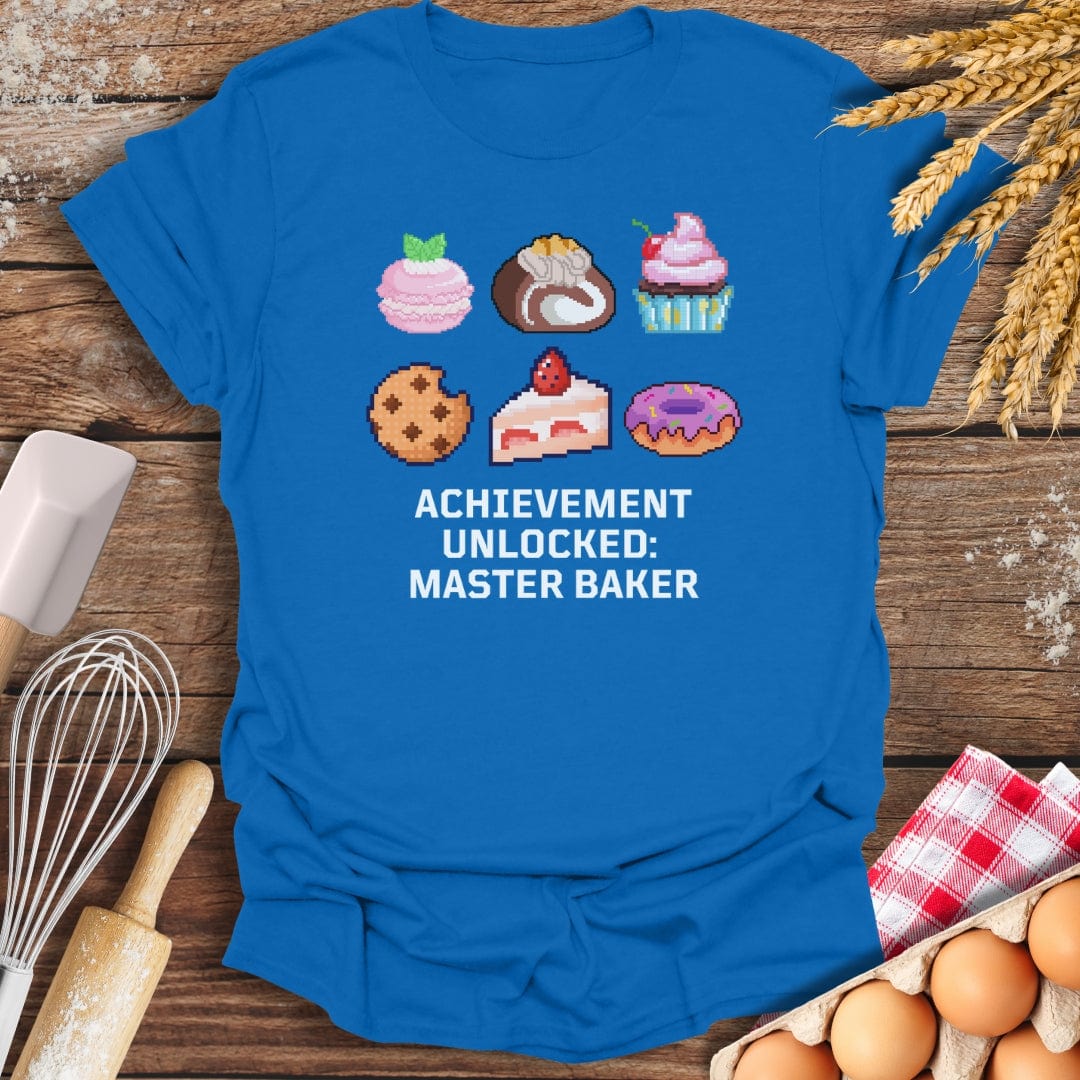 Achievement Unlocked: Master Baker T-Shirt Royal / S Baking Threads