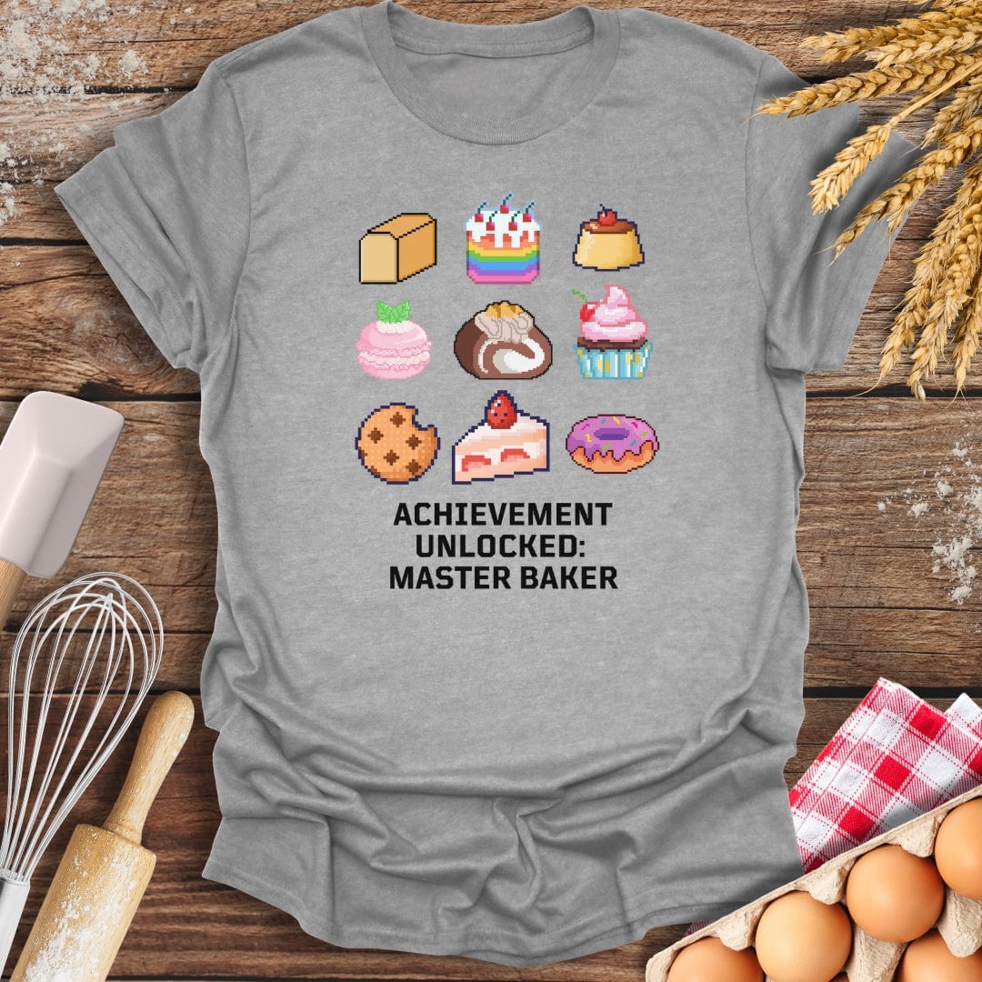 Achievement Unlocked: Master Baker T-Shirt Sport Grey / S Baking Threads