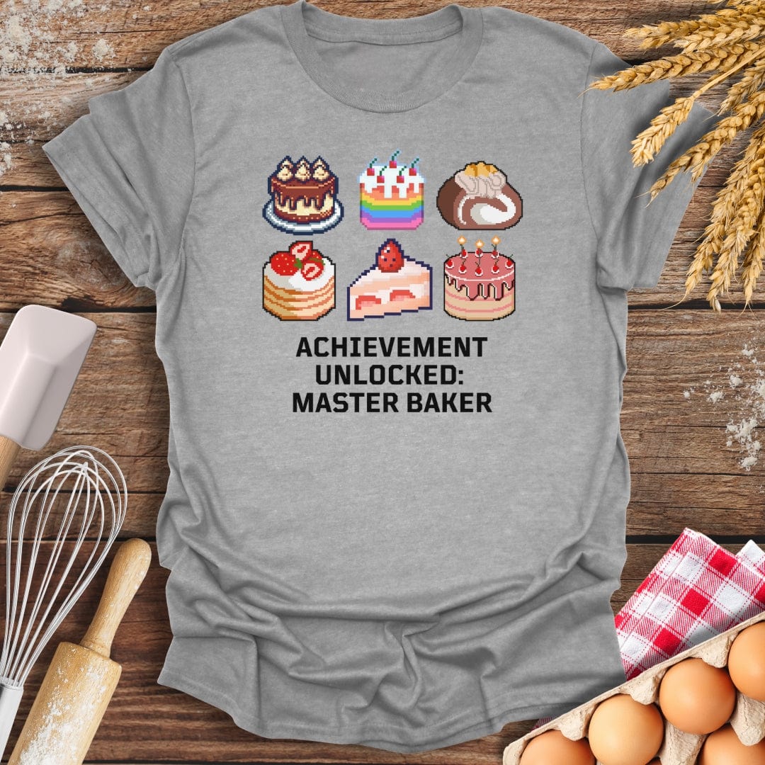 Achievement Unlocked: Master Baker T-Shirt Sport Grey / S Baking Threads