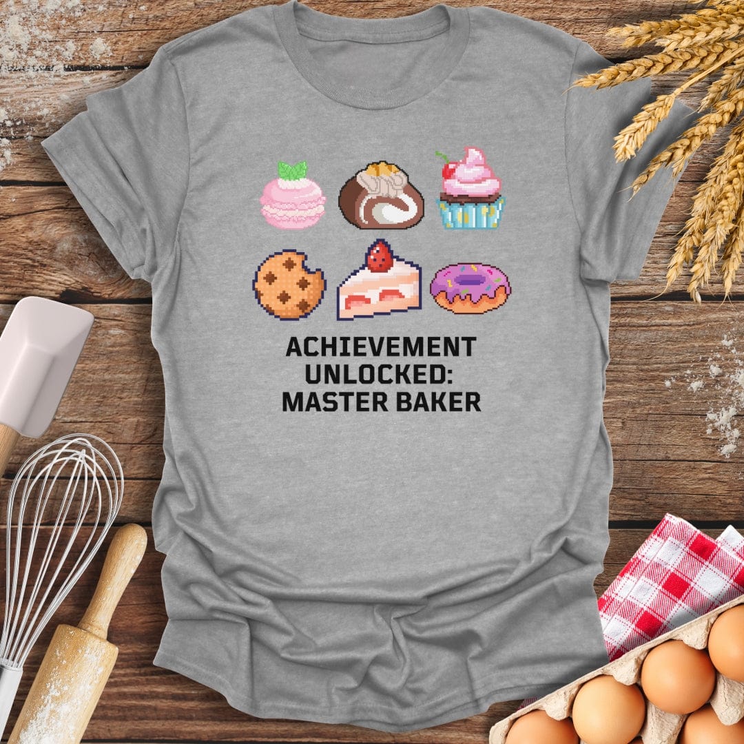 Achievement Unlocked: Master Baker T-Shirt Sport Grey / S Baking Threads
