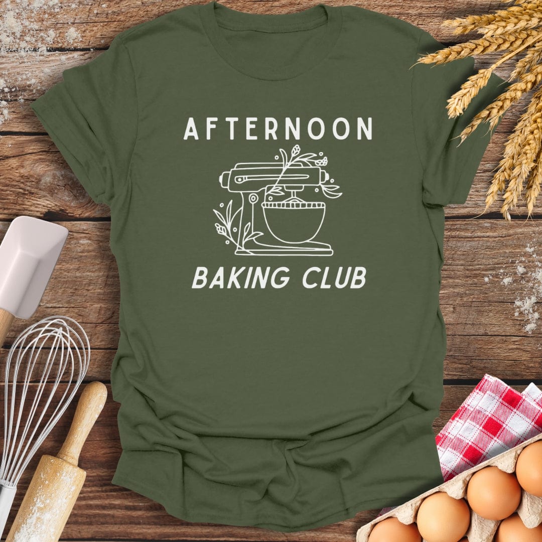 Afternoon Baking Club T-Shirt Military Green / S Baking Threads