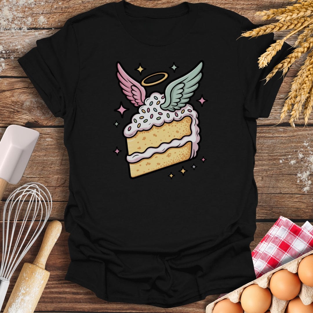 Angel Cake T-Shirt Black / S Baking Threads