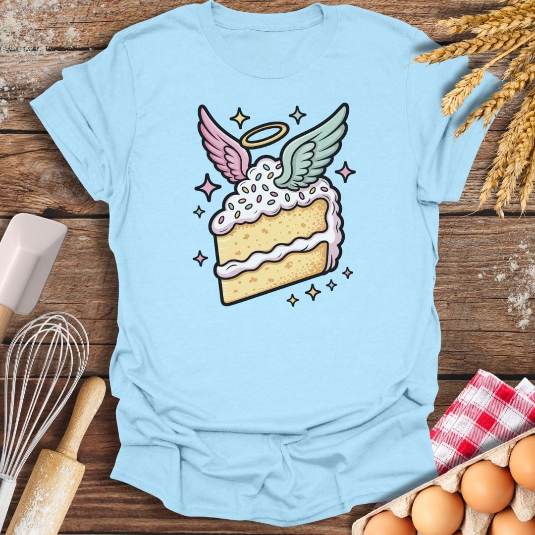 Angel Cake T-Shirt Light Blue / S Baking Threads