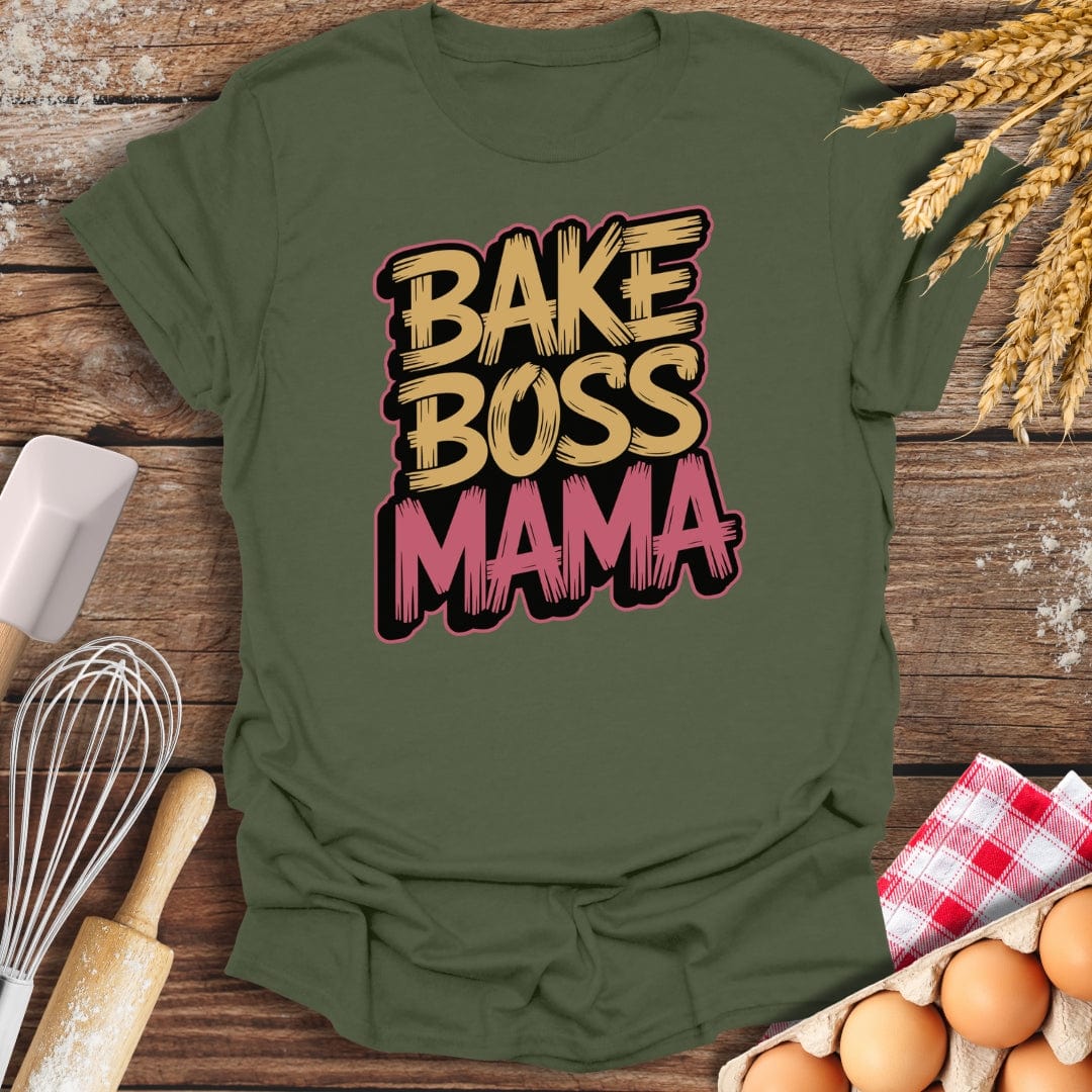 Bake Boss Mama T-Shirt Military Green / S Baking Threads