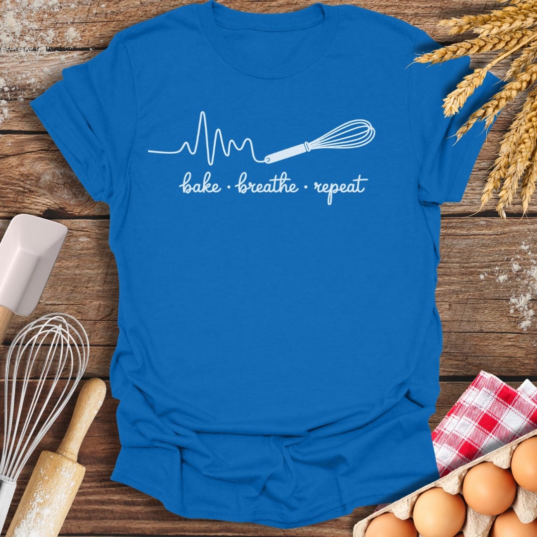 Bake. Breathe. Repeat. T-Shirt Royal / S Baking Threads