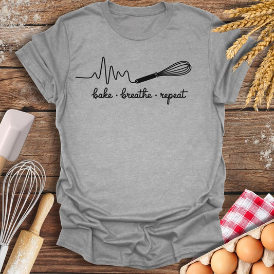 Bake. Breathe. Repeat. T-Shirt Sport Grey / S Baking Threads