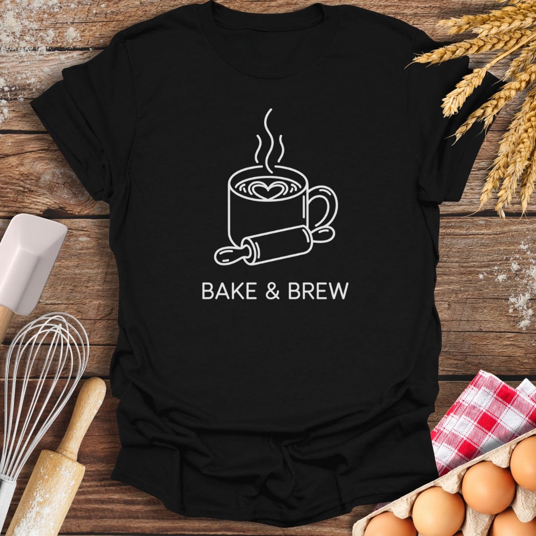 Bake & Brew T-Shirt Black / S Baking Threads