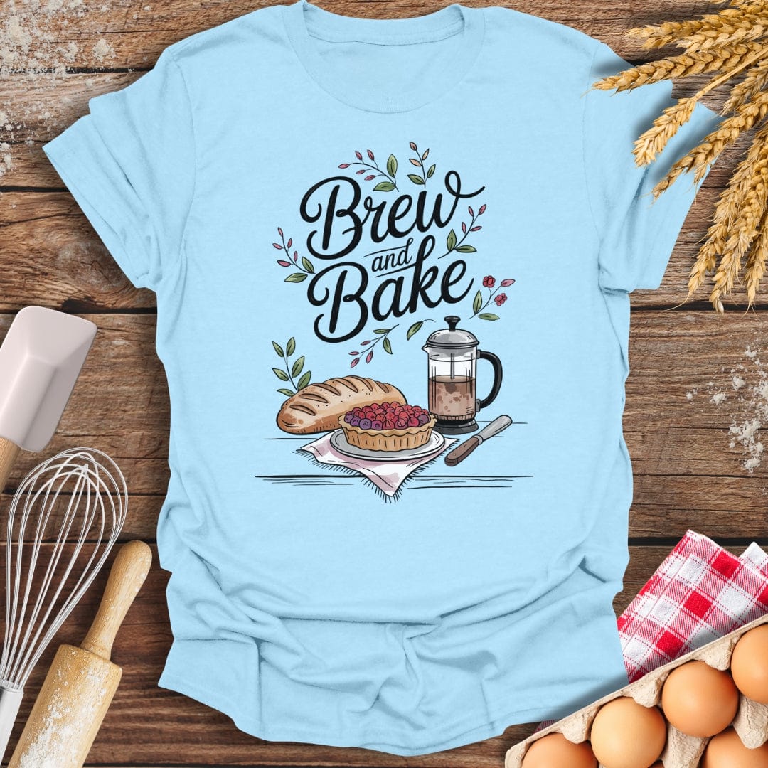 Bake & Brew T-Shirt Light Blue / S Baking Threads
