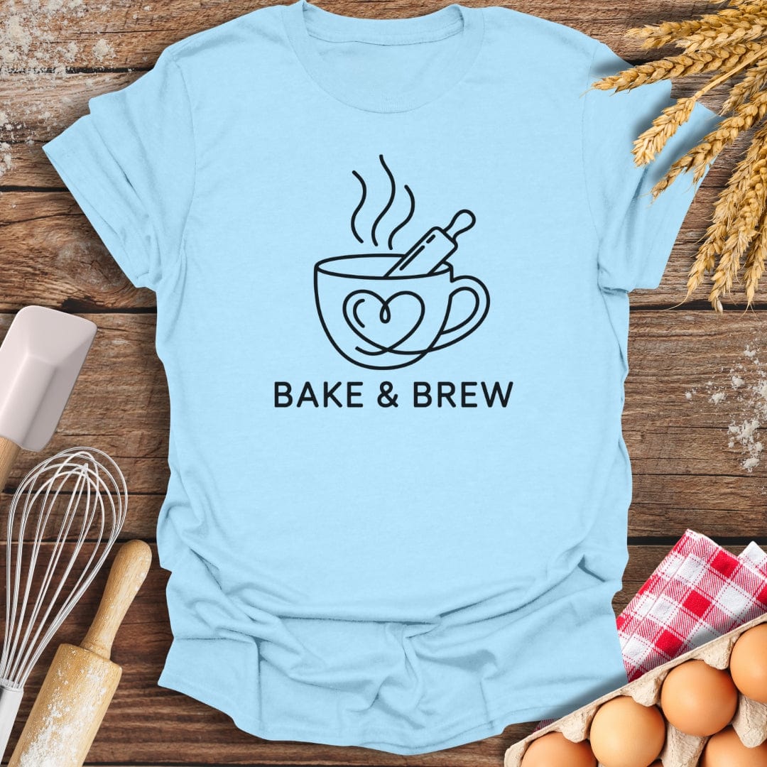 Bake & Brew T-Shirt Light Blue / S Baking Threads