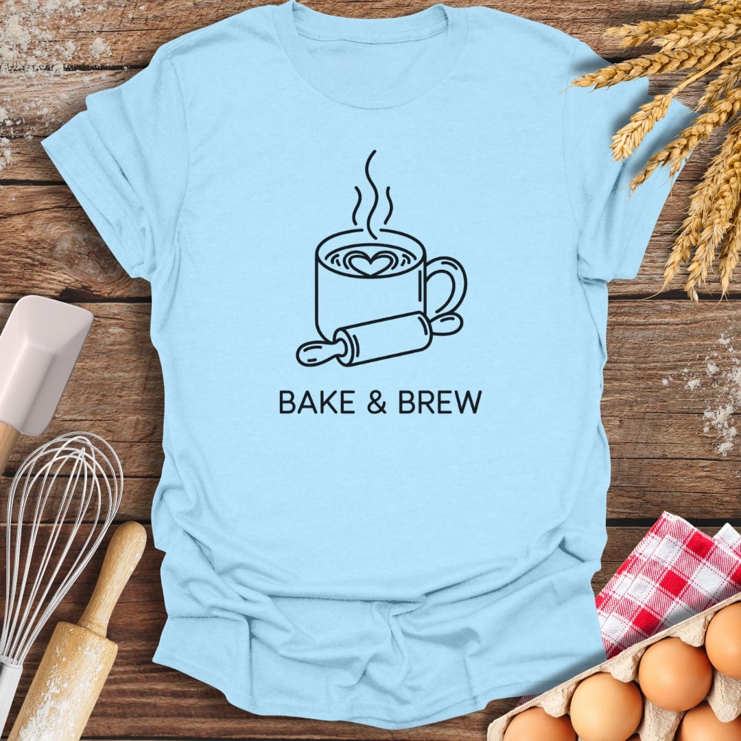 Bake & Brew T-Shirt Light Blue / S Baking Threads