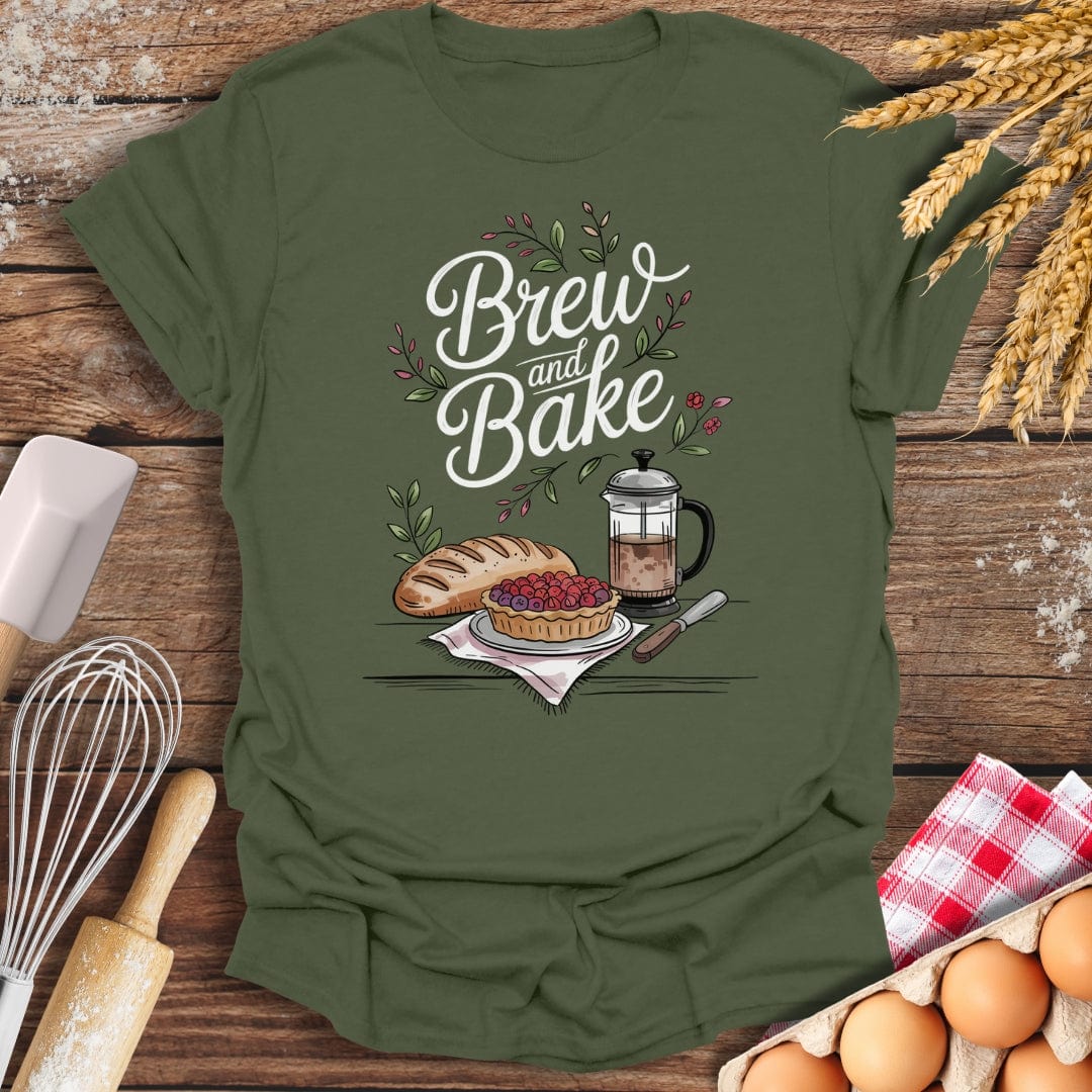 Bake & Brew T-Shirt Military Green / S Baking Threads