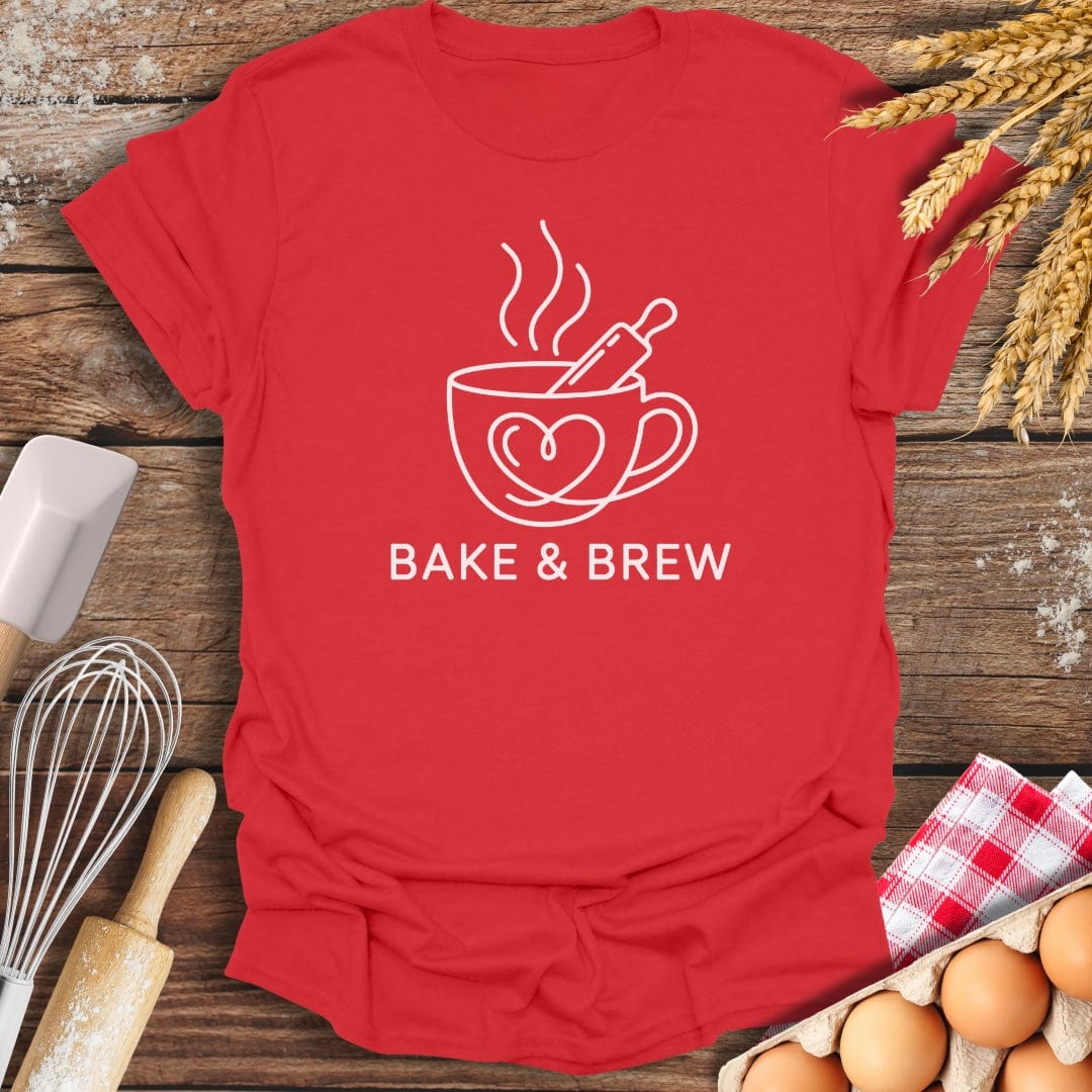 Bake & Brew T-Shirt Red / S Baking Threads