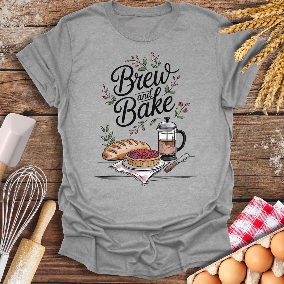 Bake & Brew T-Shirt Sport Grey / S Baking Threads