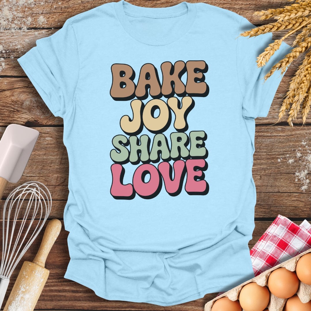 Bake Joy Share Love T-Shirt Light Blue / S Baking Threads