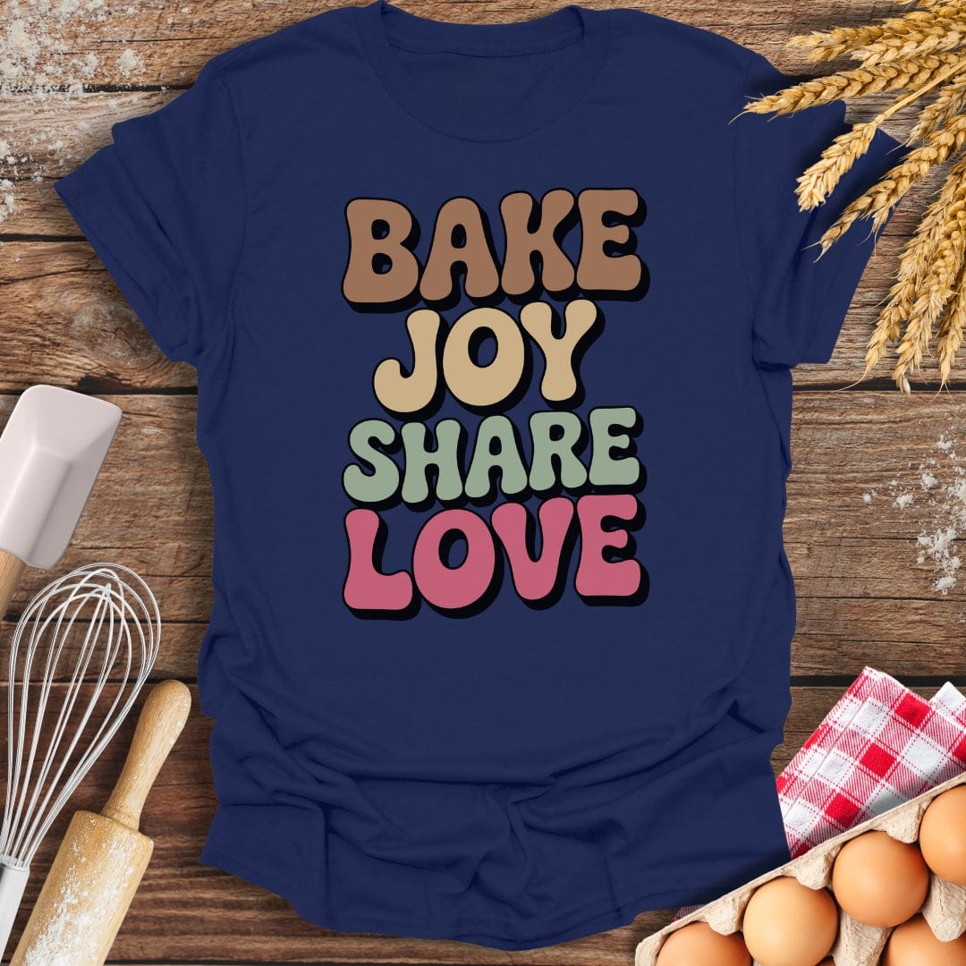 Bake Joy Share Love T-Shirt Navy / S Baking Threads