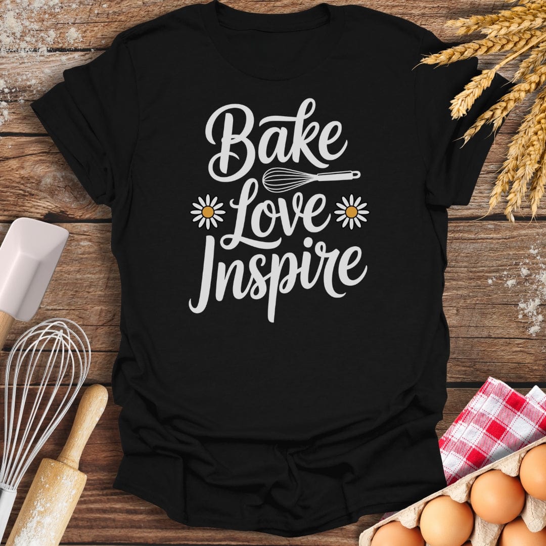 Bake Love Inspire T-Shirt Black / S Baking Threads