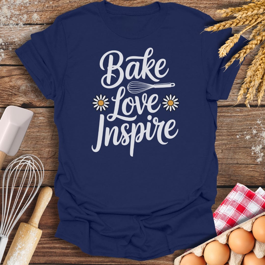 Bake Love Inspire T-Shirt Navy / S Baking Threads