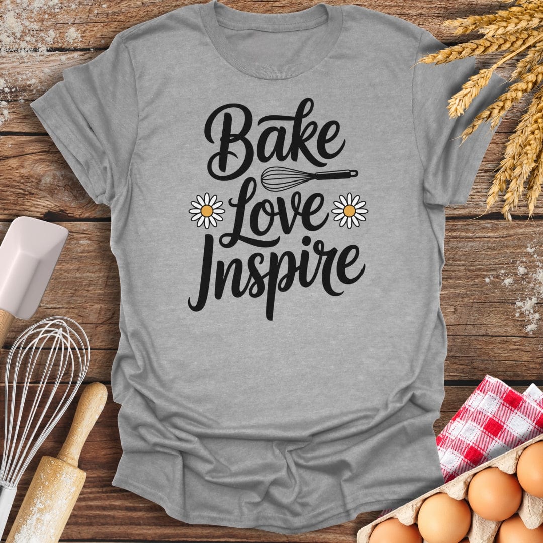 Bake Love Inspire T-Shirt Sport Grey / S Baking Threads