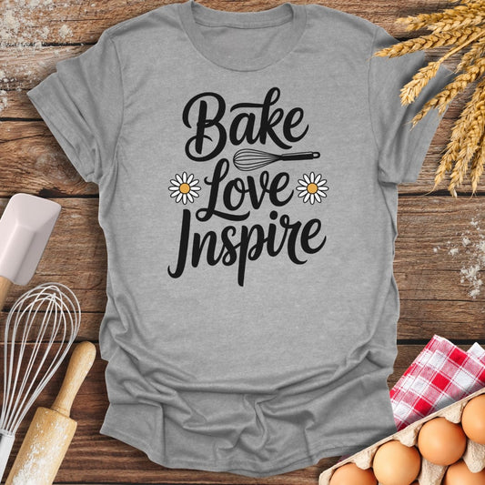 Bake Love Inspire T-Shirt Sport Grey / S Baking Threads