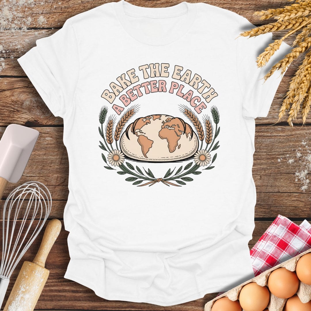 Bake The Earth T-Shirt White / S Baking Threads