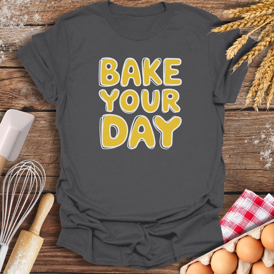 Bake Your Day T-Shirt Charcoal / S Baking Threads