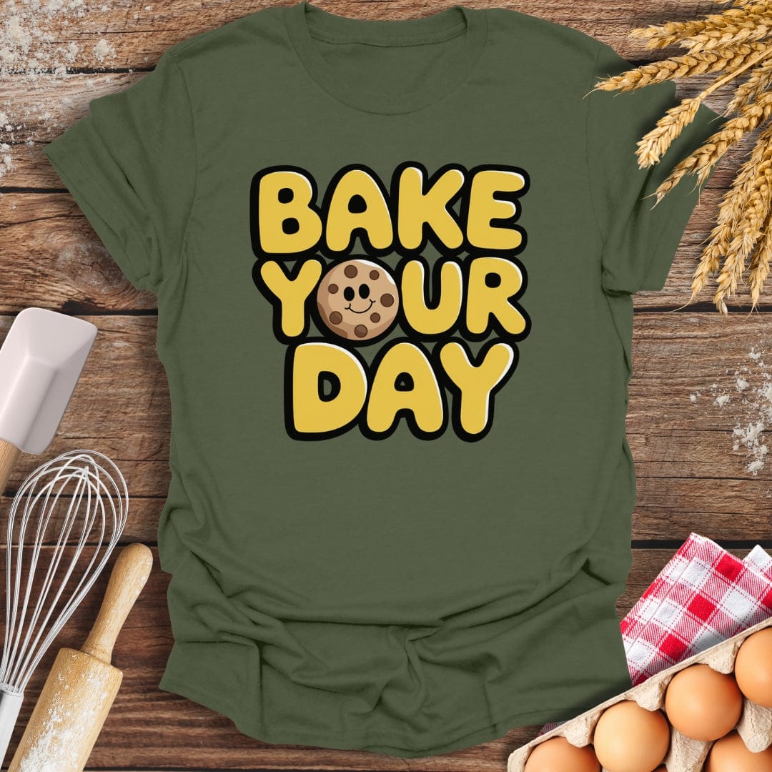 Bake Your Day T-Shirt Military Green / S Baking Threads