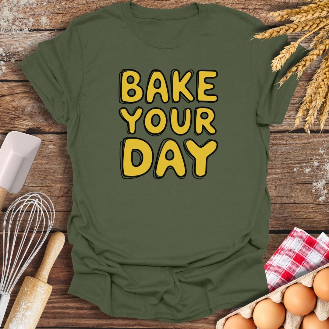 Bake Your Day T-Shirt Military Green / S Baking Threads