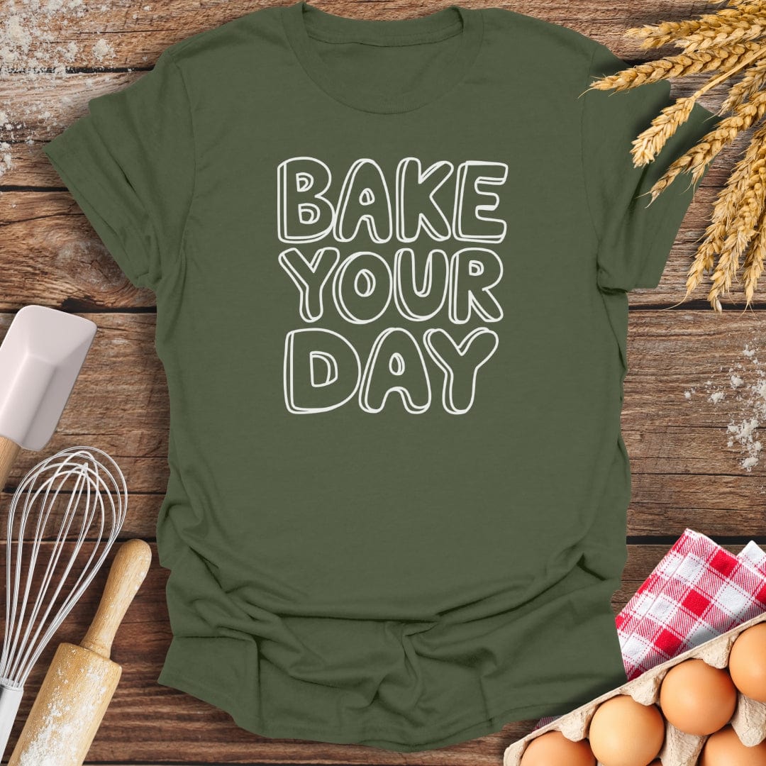 Bake Your Day T-Shirt Military Green / S Baking Threads