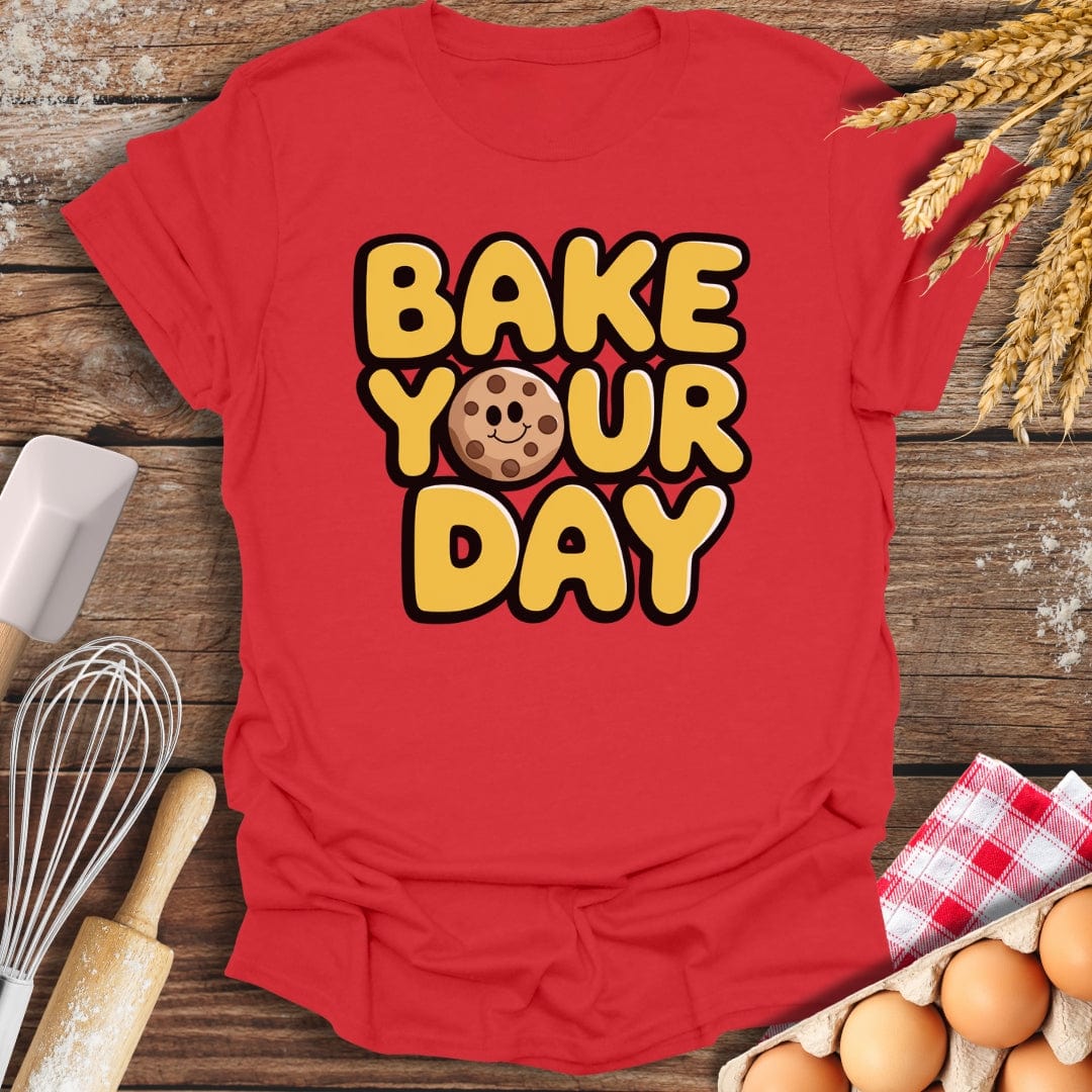 Bake Your Day T-Shirt Red / S Baking Threads