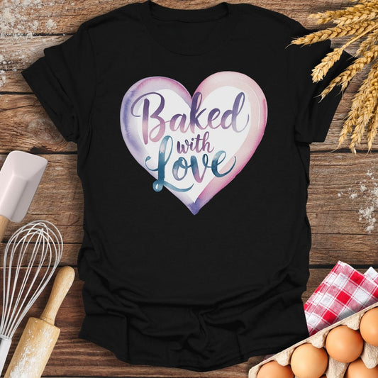 Baked With Love T-Shirt Black / S Baking Threads