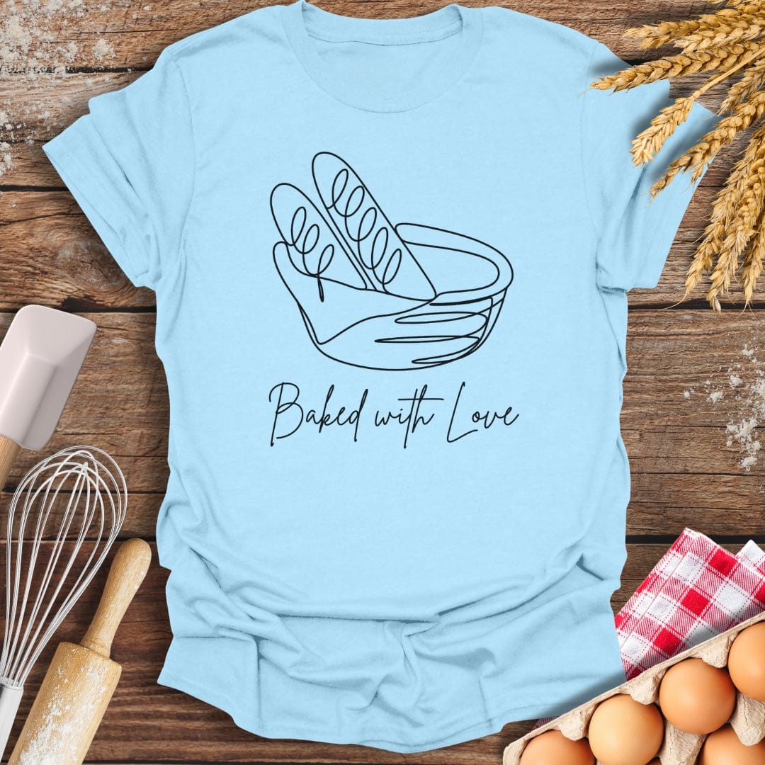 Baked With Love T-Shirt Light Blue / S Baking Threads