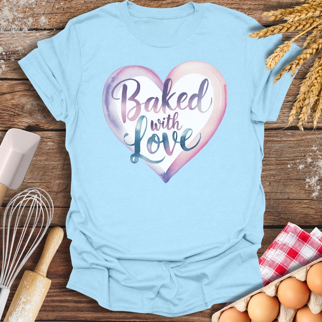 Baked With Love T-Shirt Light Blue / S Baking Threads