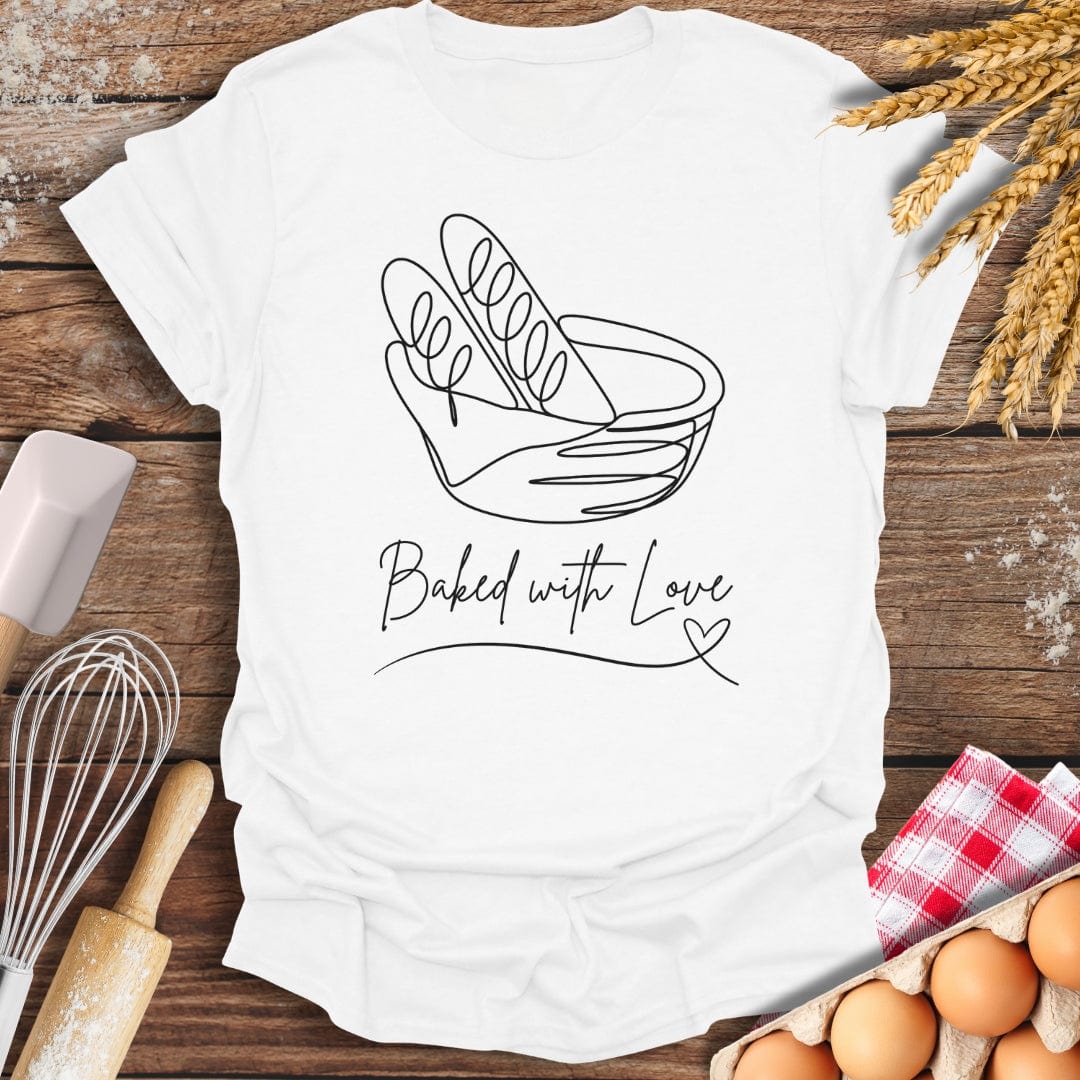 Baked With Love T-Shirt White / S Baking Threads