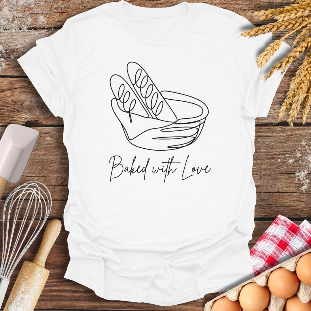 Baked With Love T-Shirt White / S Baking Threads