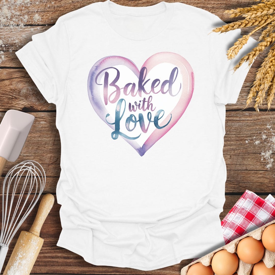 Baked With Love T-Shirt White / S Baking Threads