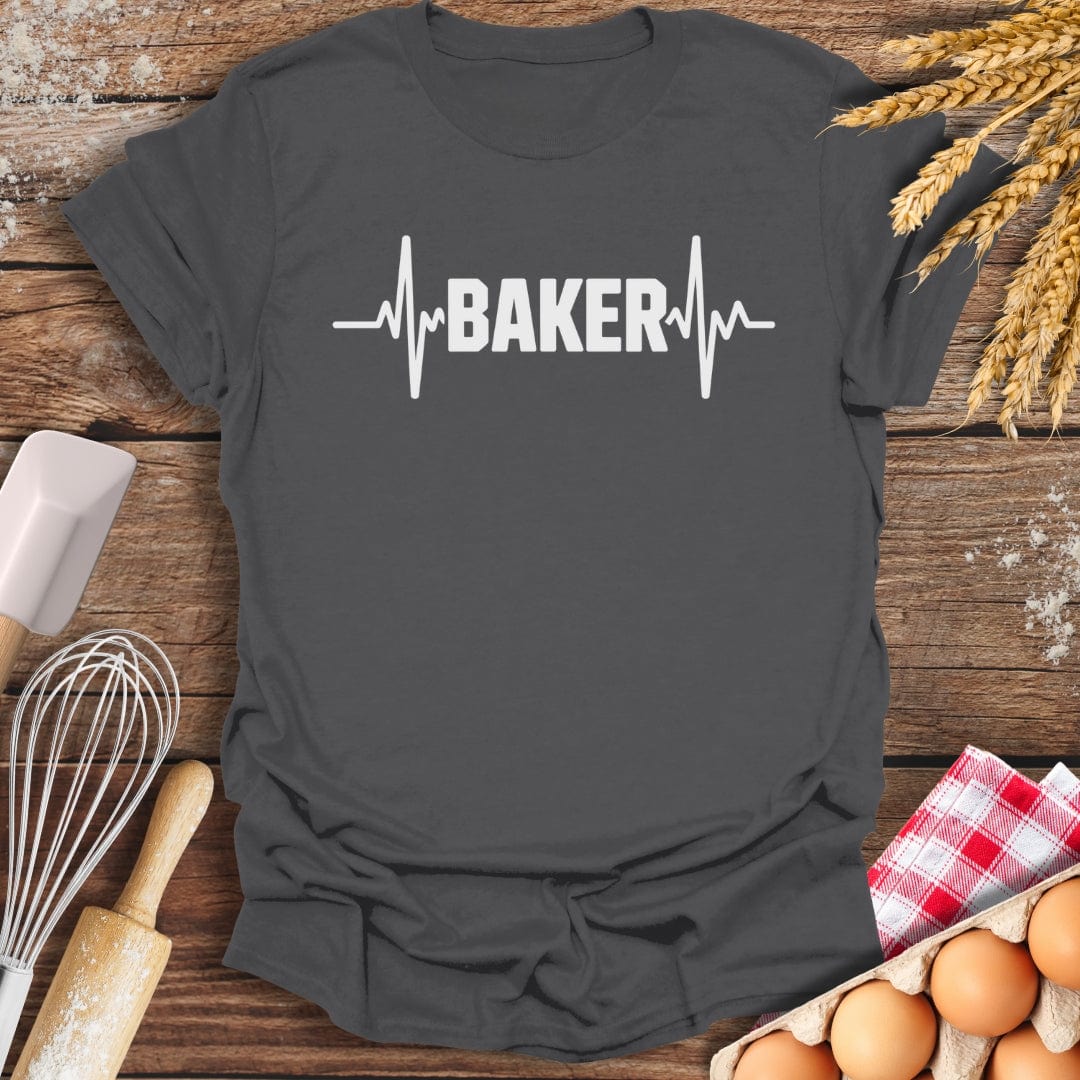 Baker EKG T-Shirt Charcoal / S Baking Threads