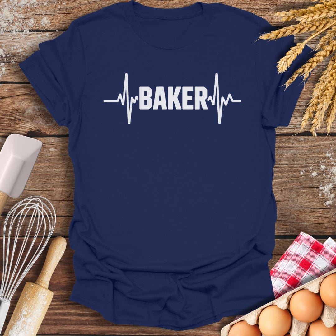 Baker EKG T-Shirt Navy / S Baking Threads