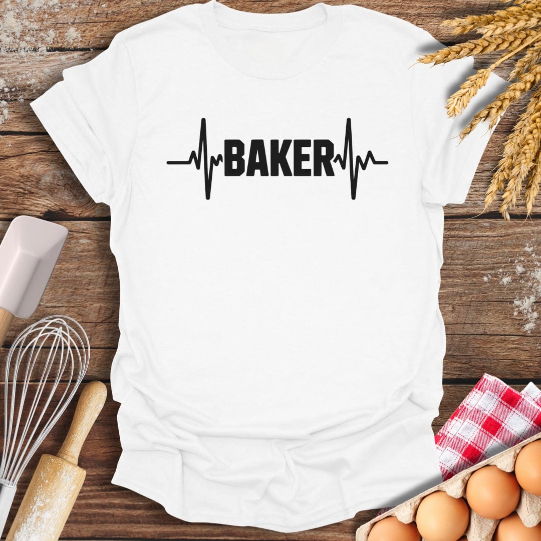 Baker EKG T-Shirt White / S Baking Threads
