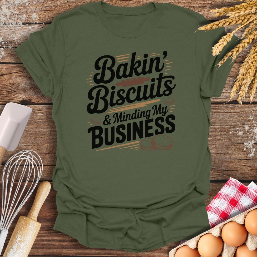 Bakin' Biscuits T-Shirt Military Green / S Baking Threads