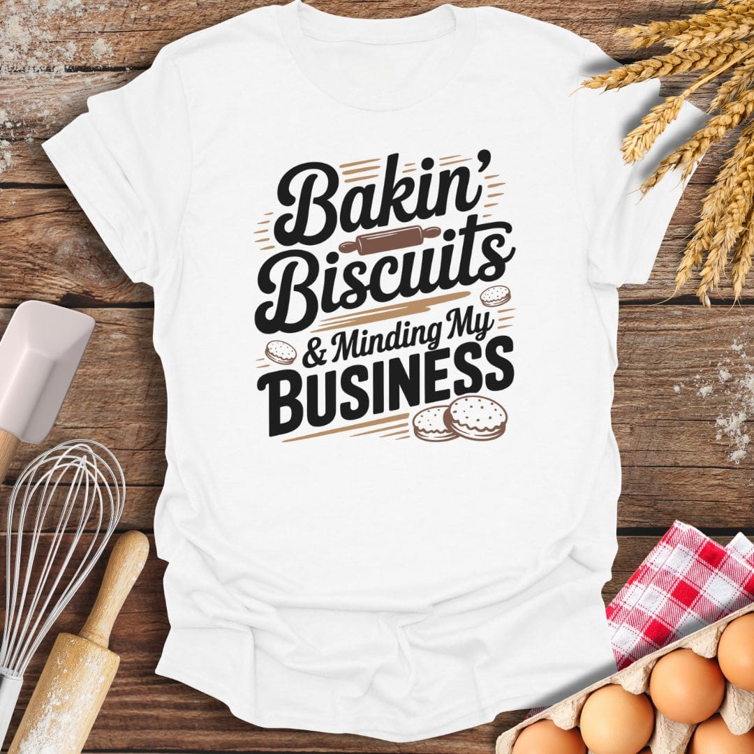 Bakin' Biscuits T-Shirt White / S Baking Threads